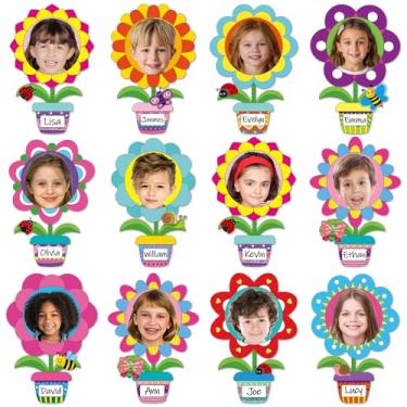 Imagem de 60 peças de recortes com tema de vaso de flores, decoração de quadro de avisos, vasos de plantas coloridos, recortes de papel, decoração de sala de aula para meninos e meninas, sala de aula, faça você