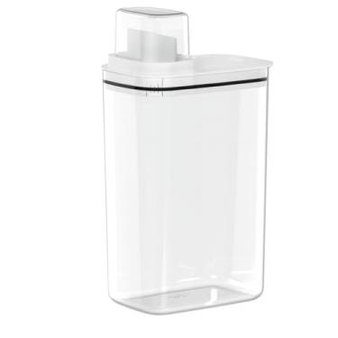 Imagem de Kit Dispenser Organizador Lavanderia 2,3 e 1,5 Litros Acrílico amaciante sabão em pó Lavanderia(3 Branco 2.3L)