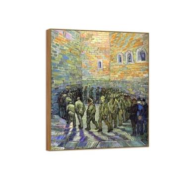 Imagem de Vincent van Gogh Famosa arte de parede impressão em tela pintura pronta para pendurar Exercício Imagem em moldura de madeira para decoração de sala de estar 40 x 50 cm 16 x 20 pol