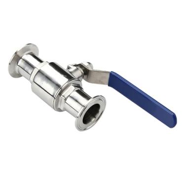 Imagem de 1 peça 3/4'' 1'' 1-1/10.2 cm 1-1/5.1 cm 1-1/2'' 2'' válvula de esfera tripla 304 aço inoxidável Homebrew (19 mm x virola 50,5)