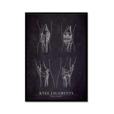 Imagem de Arte de anatomia humana, pintura em tela médica, vintage, esqueleto muscular, educação, pôster, impressão de imagem de parede, decoração de clínica hospitalar (SKU11,20,3 x 30,5 cm = (20 x 30 cm