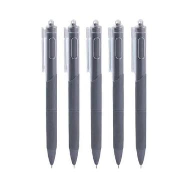 Imagem de Caneta Gel Preta 0.5mm Pacote Com 5 Canetas Esferográficas De Secagem 