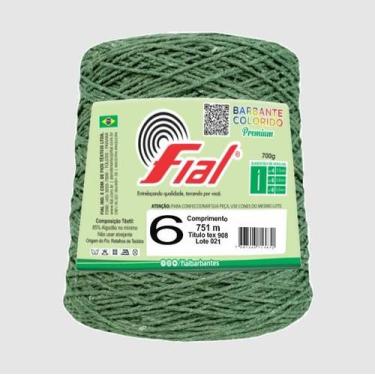 Imagem de Kit 6 Barbantes Fial Nº6 700 Gramas, 46 Verde Oliva