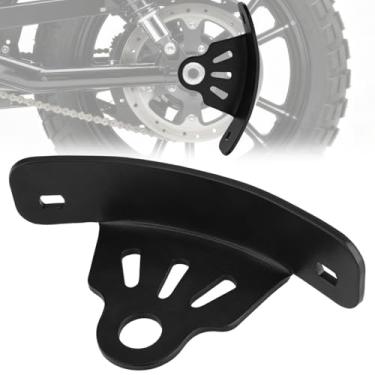Imagem de HAZAWA Suporte de suporte lateral para placa de licença traseira de motocicleta, curvado, ajuste universal para motos Bobber Chopper Cruiser Cafe Racer (pequeno curvo, orifício Alxe de 3/10.2 cm)