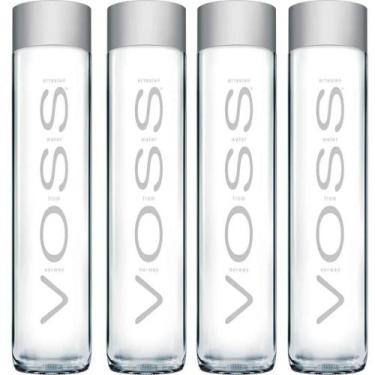 Imagem de Kit 4 água mineral voss sem gás vidro 375ml  pureza nórdica, qualidade