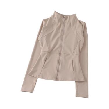 Imagem de Moletom Feminino De Manga Longa Para Yoga, Corta-Vento, Roupas Esporti