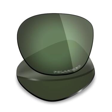 Imagem de Mryok Lentes de reposição polarizadas Plus para óculos de sol Oakley Deadbolt OO6046, HD Polarized, proteção UV, resistente a impactos e ajuste perfeito - Cinza verde