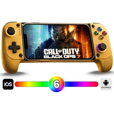 Imagem de MAJESTECH (LIMITED EDITION) Phone Game Controller For iPhone/Android, RGB Hall Joystick, Mechanical Trigger, Xbox Cloud/Playstation Remote Play/Call of Duty/Roblox Wireless Bluetooth Mobile Gaming
