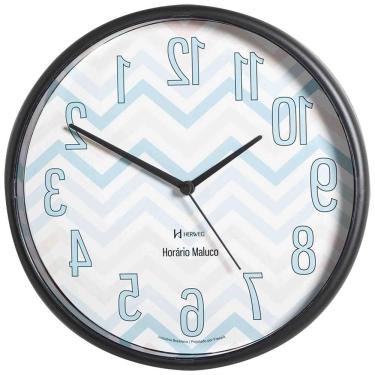 Imagem de Relógio De Parede Herweg Ref: 660059-034 Preto Horário Maluco