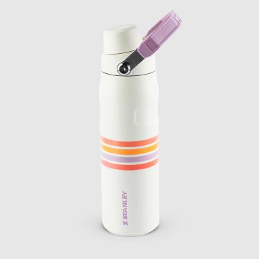 Imagem de Garrafa Térmica Aerolight Fast Flow Varsity Cream Lilac Stripes 710ml - Stanley R8481