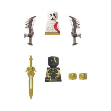 Imagem de Mini Figuras De Ação Kratos Geralt Ciri Compatíveis Com Blocos De Mont