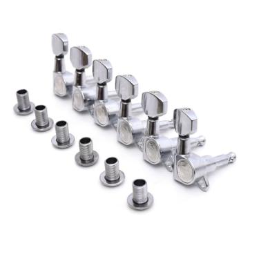 Imagem de Jogo de Tarraxas Blindada Para 6R Guitarra Stratocaster ou Telecaster Em Linha -