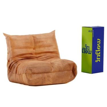 Imagem de Poltrona Liv - Poli-Couro - Marrom - Inflow Sofá