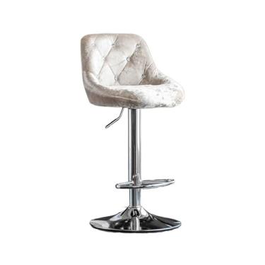 Imagem de Banqueta de cozinha, encosto simples, banco alto, 60 a 80 cm, giratório, para casa, cadeira de cozinha, leve, luxuosa, moderna, cadeira de bar, cadeiras de bar (branca)