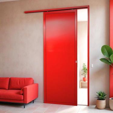 Imagem de Porta de Correr Suspensa 210x80cm Lambril Dir L.25 Brimak Abertura Dir