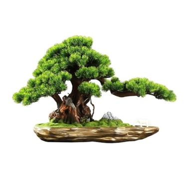 Imagem de Plantas falsas simulação de plantas paisagismo sala de estar entrada escritório decorações vegetação vasos plantas artificiais bonsai ornamentos decoração