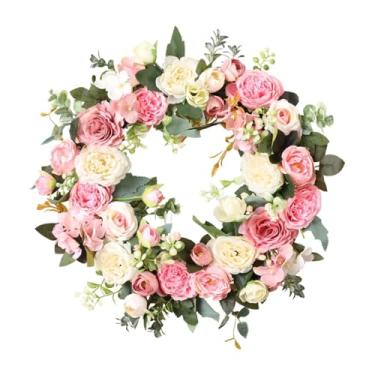 Imagem de Bothyi Guirlanda artificial para porta de entrada, guirlanda de primavera, adereço fotográfico, decoração reutilizável, enfeite para pendurar em escritórios,