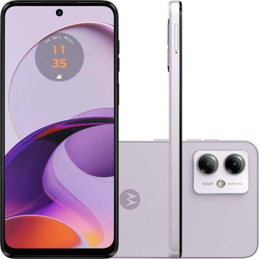 Imagem de Smartphone Moto G14 4G 128GB Tela 6.5" Câmera Dupla 50MP + 2MP + QVGA + Selfie 8MO Dual Nano SIM - Lilac Vegan Leather