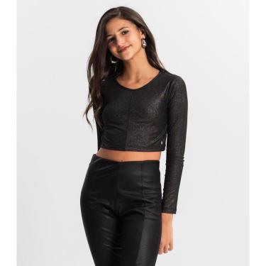 Imagem de Blusa Cropped Juvenil Manga Longa Minty-Feminino