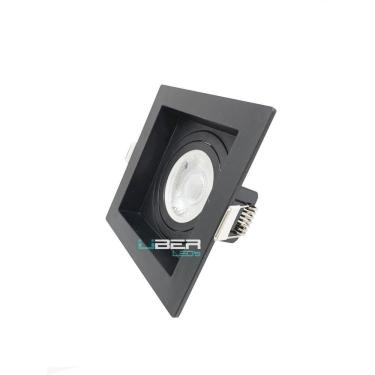 Imagem de Spot Embutir Recuado Dicroica Abs Conecta Preto 6290