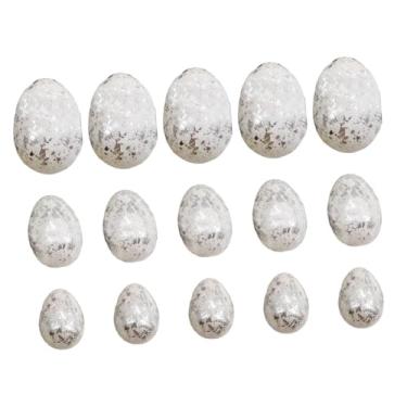 Imagem de UGPLM Conjunto de 15 enfeites de ovos de Páscoa para decoração de árvore, faça você mesmo, pingentes multiuso para guirlanda, árvore, lareira, e