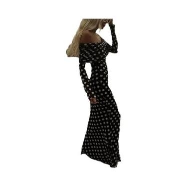 Imagem de Vestido Longo Elegante De Verão Para Mulheres, Um Ombro, Estilo Slim F