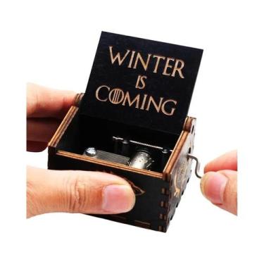 Imagem de Caixa De Música De Madeira Esculpida Com Manivela Para O Halloween - V