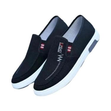 Imagem de Tênis Slip-On Masculino Respirável De Lona Para Jovens, Caminhada, Tên