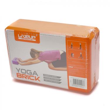 Imagem de Bloco De Yoga 22,8X15,2X7,6Cm Laranja Liveup