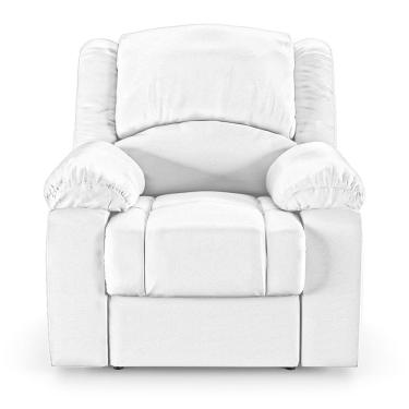 Imagem de Poltrona do Papai Reclinável Sala de Cinema Madrid Power Elétrica PU Branco  G23