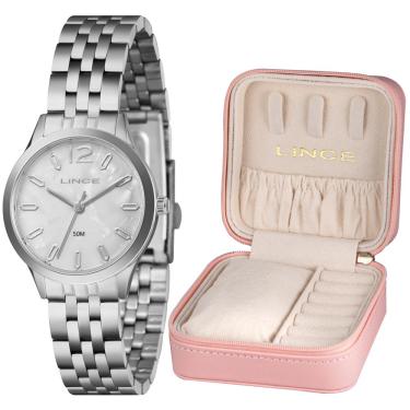 Imagem de Relógio Lince Feminino Ref: Lrmh226l32 B2sx Prateado Estojo Porta Joia