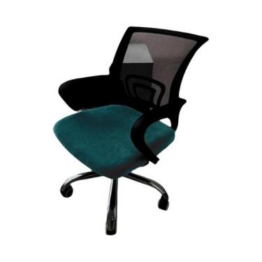 Imagem de Capa De Cadeira De Escritório Em Veludo Elástico Universal Para Cadeir