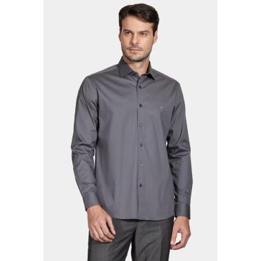 Imagem de Camisa Aramis Manga Longa Slim de Stretch Chumbo-Masculino