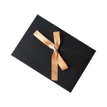 Imagem de Conjunto De Envelopes De Papel Perolado Criativo Retro Com Laço Grosso