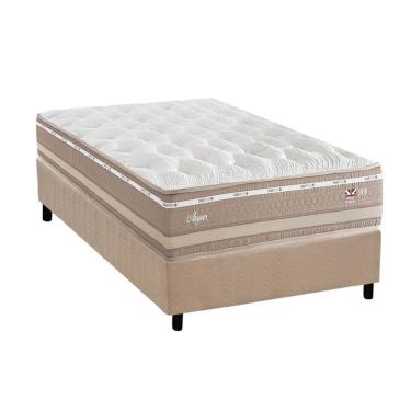 Imagem de Conjunto Box Solteiro: Colchão Molas Herval Maxspring Angres + Base Crc Suede Clean (88x188)