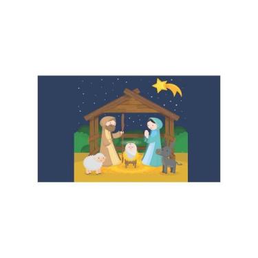 Imagem de Painel de Tecido Sublimado Presépio de Natal Estrela Guia - Fabrika de