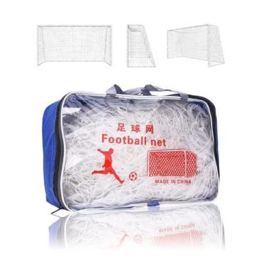 Imagem de Rede Futebol Kit 2 Uni Futsal Trava de Gol Jogo Treino Campo Quadra So