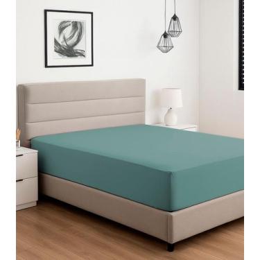 Imagem de Lençol Liso King de Malha Com Elástico Vivaldi Verde, UN, Verde