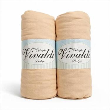 Imagem de Kit 2 Lençóis De Berço Malha 100% Algodão com Elástico Anti Alérgico -