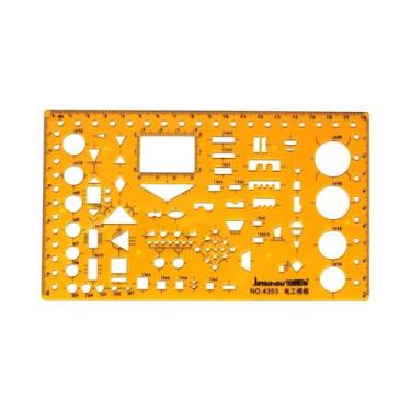 Imagem de Régua Circular Oval De Resina K Durável Para Desenho, Medição E Gabari