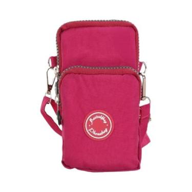 Imagem de Carteira De Telefone À Prova d'Água Em Nylon Com Zíper De Três Camadas