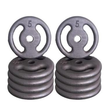 Imagem de Kit 10X Anilhas De Ferro 05Kg - Anilhas&Cia