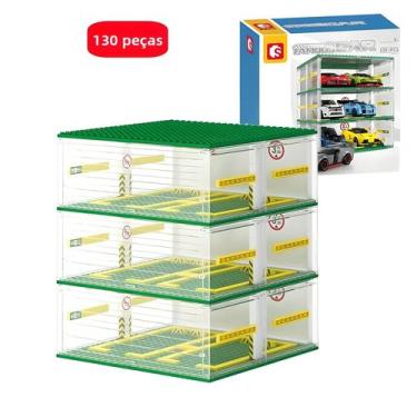 Imagem de Blocos De Montar DIY Para Carros Esportivos SEMBO, Armário De Exibição