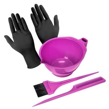 Imagem de Kit de Tintura Coloração e Química Capilar Profissional com Pincel Pen