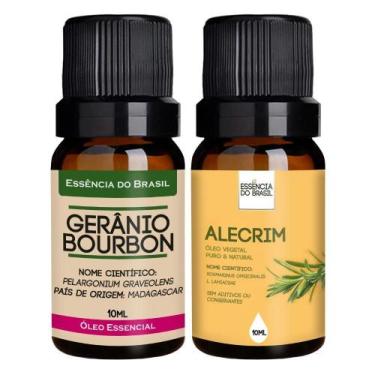 Imagem de Óleo Essencial De Gerânio Bourbon + Vegetal De Alecrim 10Ml - Essência