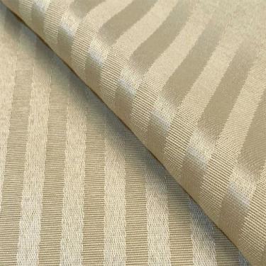 Imagem de Tecido Jacquard Tradicional Listrado Estreito Bege Marfim - 2,80m de L