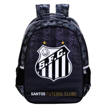 Imagem de Mochila De Costas Escolar Time Futebol Santos 16612 - Xeryus