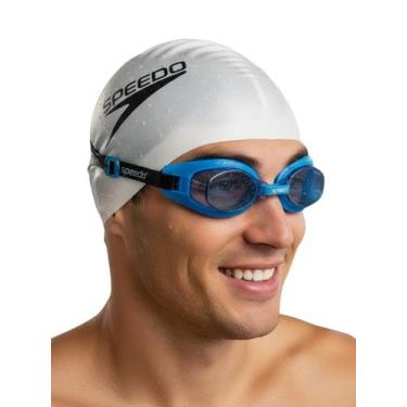 Imagem de Kit Óculos e Touca Silicone Natação Swim Freestyle Speedo -, Azul clar