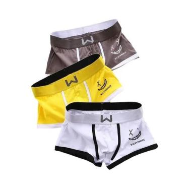 Imagem de Cuecas Boxer Masculinas De Algodão Respirável Com Design U-Convexo E E