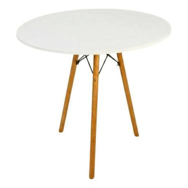 Imagem de Mesa Jantar 60cm Redonda Base Tripé Eiffel Charles Eames Escrivaninha 